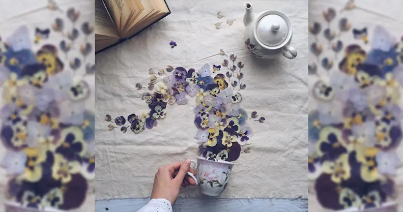 Marina Malinovaya nous invite à l’heure du thé avec ses créations florales renversantes