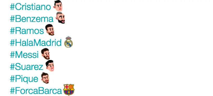 Pour le Clásico, Twitter sort des emojis spéciaux à l’effigie des joueurs du Real et du Barça