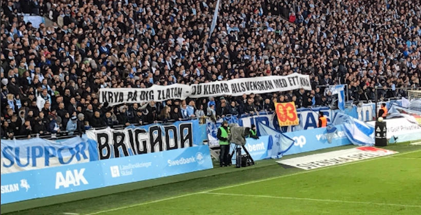 Le beau message de soutien des fans de Malmö pour Zlatan Ibrahimovic