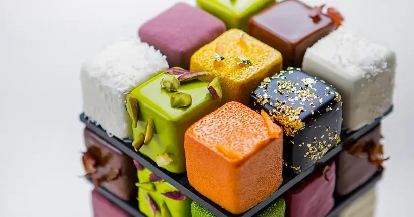 Les Rubik’s Cakes gourmands de Cédric Grolet, le pâtissier que le monde nous envie