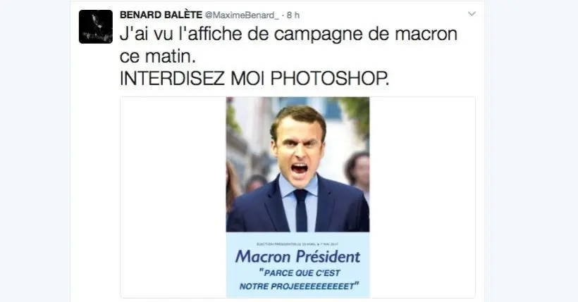 Le grand n’importe quoi des réseaux sociaux spécial affiche et slogan de Macron
