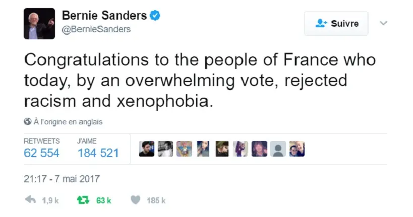 Le monde entier félicite la France sur Twitter de ne pas avoir élu Marine Le Pen