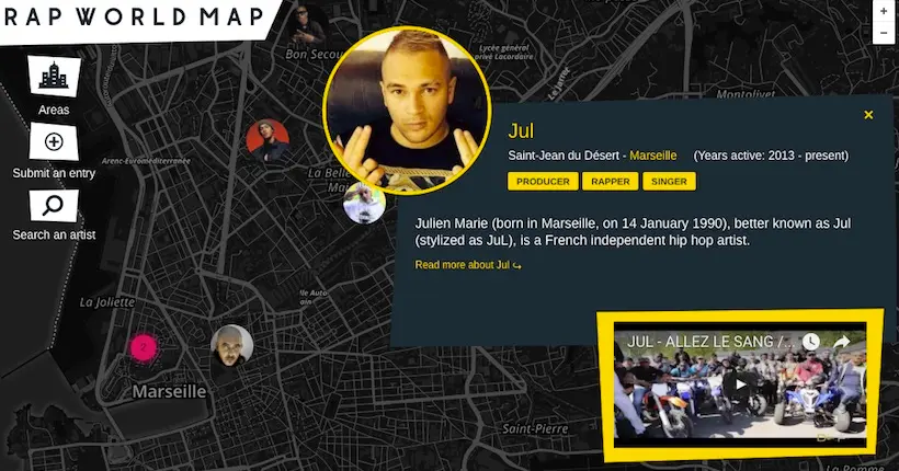 Rap World Map : une carte interactive recense les villes d’origine des rappeurs
