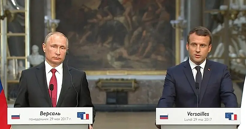 Vidéo : devant Poutine, Macron dézingue des médias francophones financés par le Kremlin