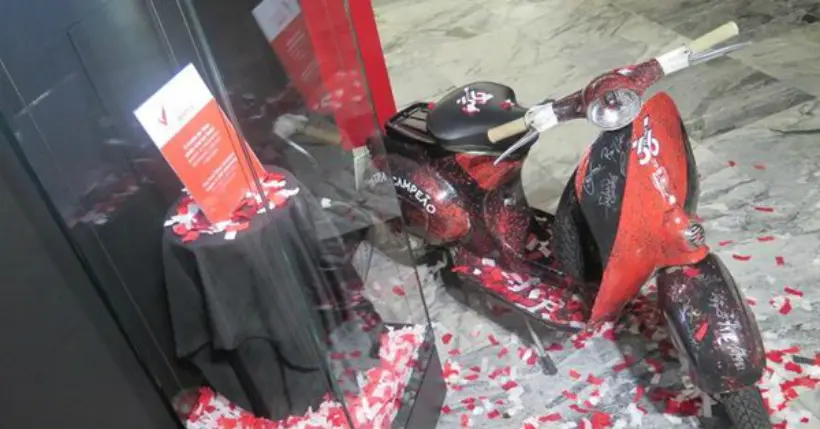 Le scooter utilisé dans les célébrations du titre de Benfica intègre le musée du club