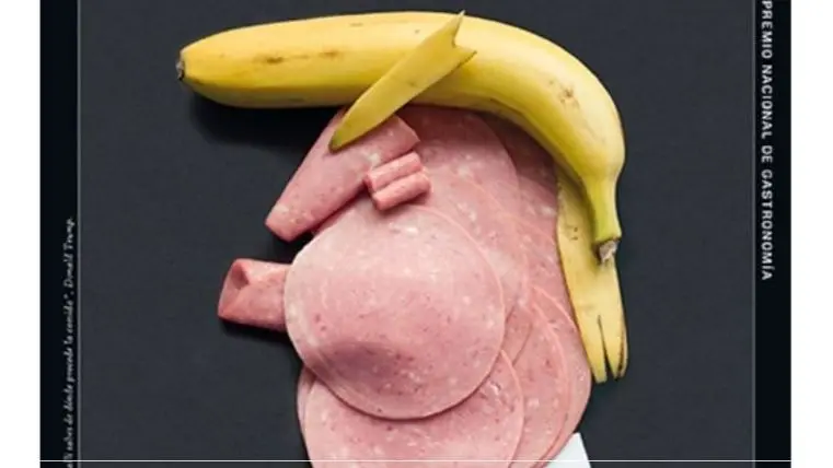 Le magazine Tapas nous sert sur sa couverture un Trump en banane et charcuterie