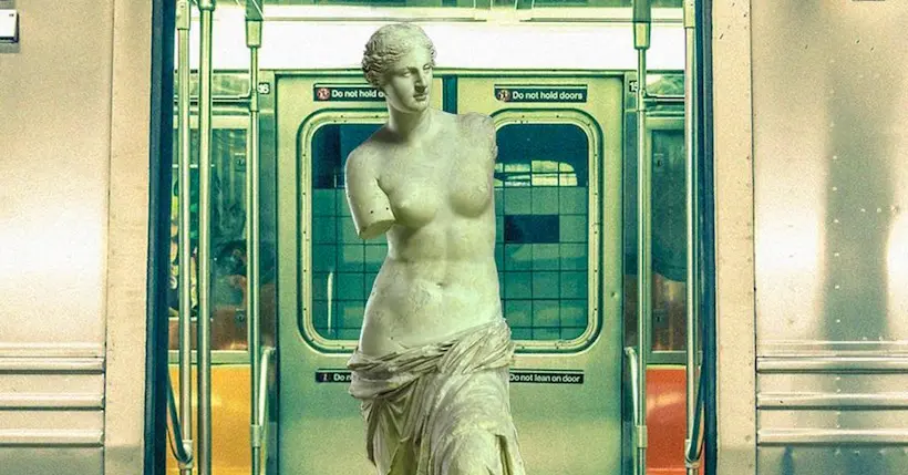 À travers ses collages, Dan Cretu donne vie aux statues de l’antiquité