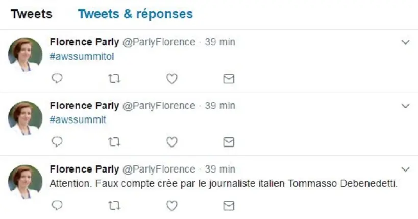 Un activiste du fact-checking crée un faux compte Twitter de la ministre des Armées