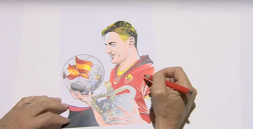 Vidéo : les 25 ans de Francesco Totti à la Roma retracés dans une série de dessins