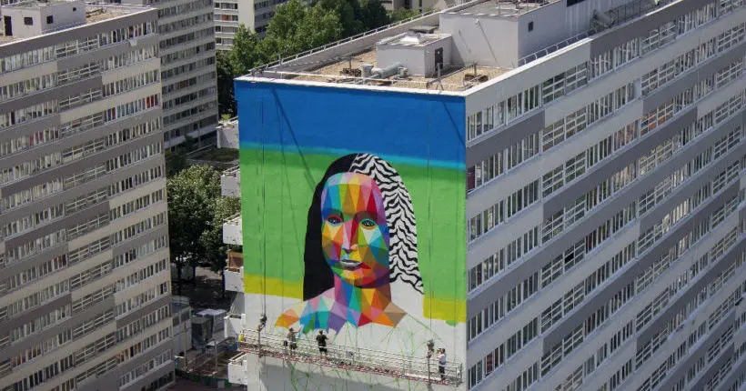 Une Joconde revisitée se dresse sur un bâtiment du 13e arrondissement de Paris