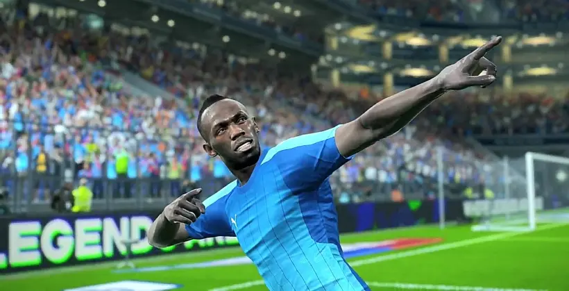 Vidéo : Usain Bolt débarque dans PES 2018