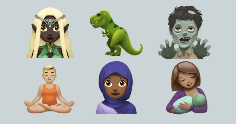 Une femme qui allaite, une femme voilée et un T-Rex débarquent dans les nouveaux emojis d’Apple