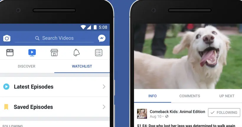 Facebook veut faire de l’ombre à YouTube avec sa nouvelle plateforme Watch