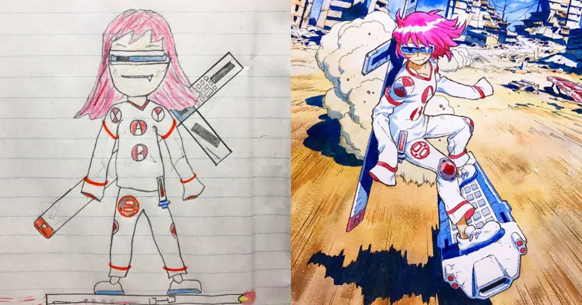 En images : cet artiste transforme les dessins de son fils en incroyables personnages d’anime