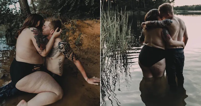 Les photos dénudées d’un couple érigé en modèle de body-positivism