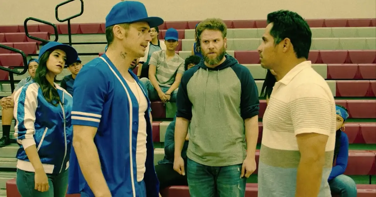 James Franco et Seth Rogen font une surprise à des lycéens en tournant dans leur film