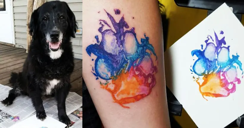 Nouvelle tendance : se faire tatouer l’empreinte de son chien
