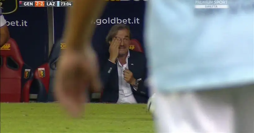 Le manager du Genoa a pleuré d’émotion suite au doublé de son fils de 16 ans en Serie A