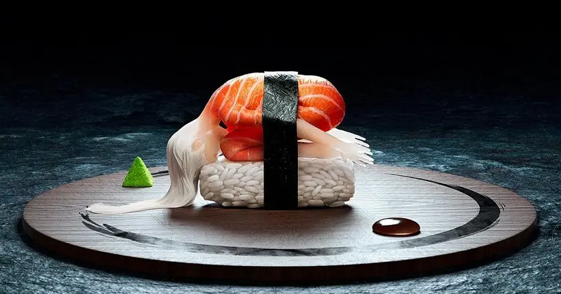 Avec Raw, l’artiste numérique Cristian Girotto donne de la sensualité aux sushis