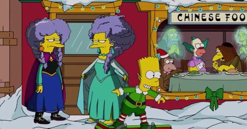 Vidéo : le couch gag des Simpson fête Noël dans un joyeux bordel