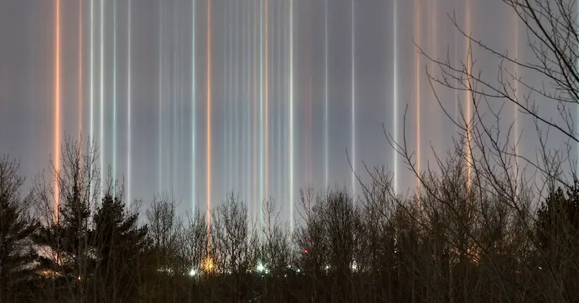 En images : des colonnes lumineuses dans le ciel canadien