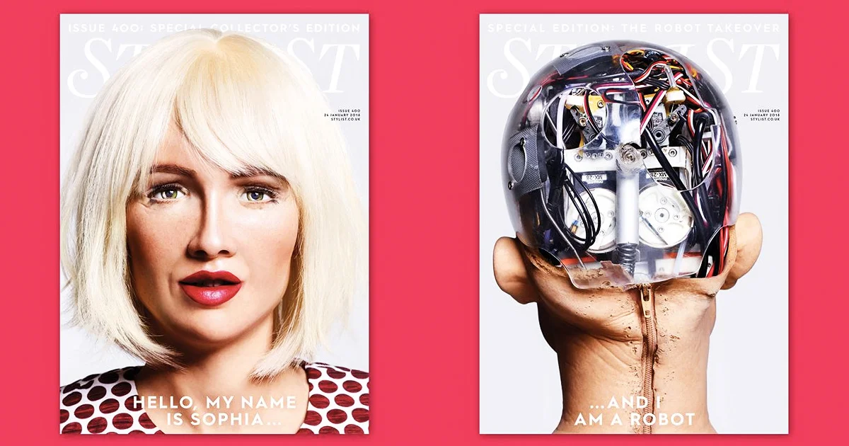 Le robot Sophia fait sa première couverture de magazine de mode