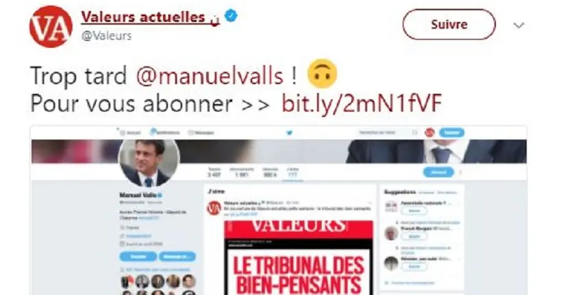 Valeurs actuelles, les bien-pensants et Valls : le grand n’importe quoi des réseaux sociaux