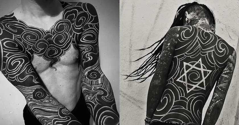Le noir radical de Gakkin, tatoueur japonais installé à Amsterdam