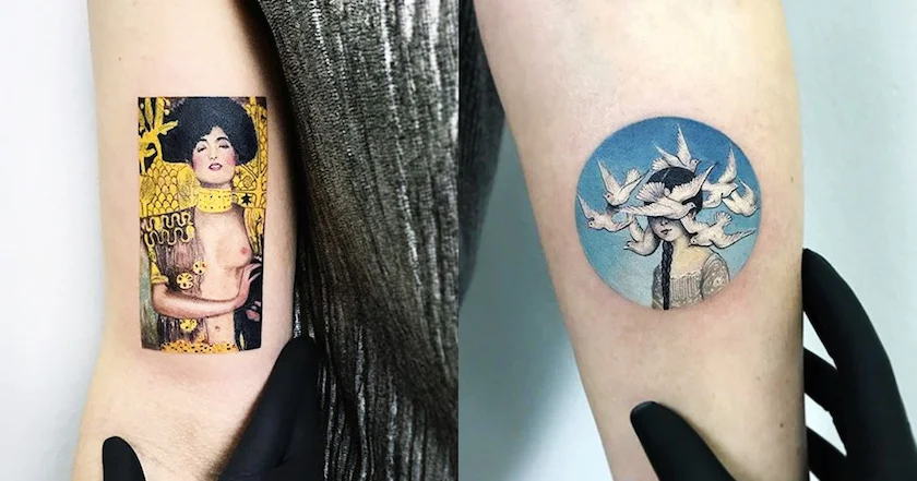 La tatoueuse Eva Karabudak reproduit des œuvres en miniature sur votre corps