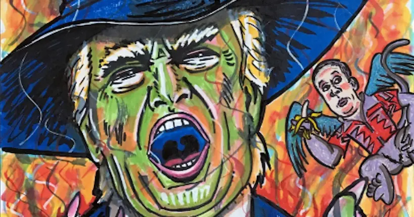 Dans ses peintures, Jim Carrey dénonce les frasques du gouvernement américain