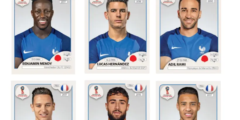 Panini a créé de nouvelles vignettes de joueurs de l’Équipe de France