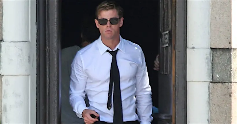 En images : Chris Hemsworth en agent secret sur le tournage du spin-off de Men in Black