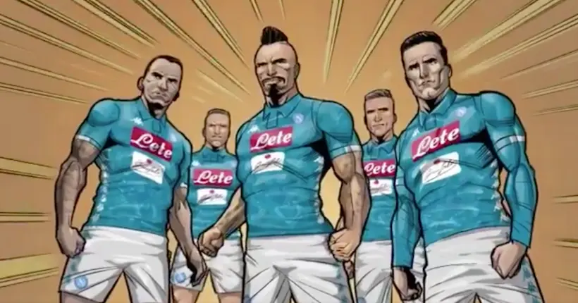 Vidéo : dans un dessin animé, le Napoli dévoile son nouveau maillot domicile