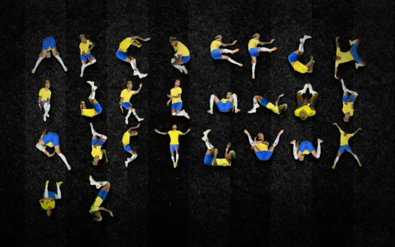 En images : quand les roulades de Neymar deviennent des lettres de l’alphabet