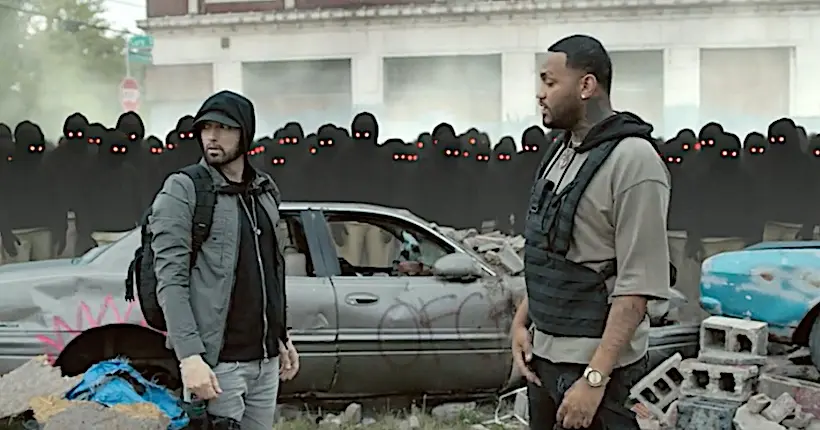 Eminem et Joyner Lucas encerclés par les clones dans le clip de “Lucky You”