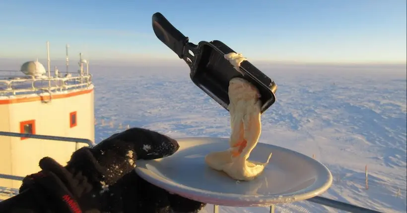 Sur Twitter, un scientifique en mission en Antarctique immortalise ses plats gelés