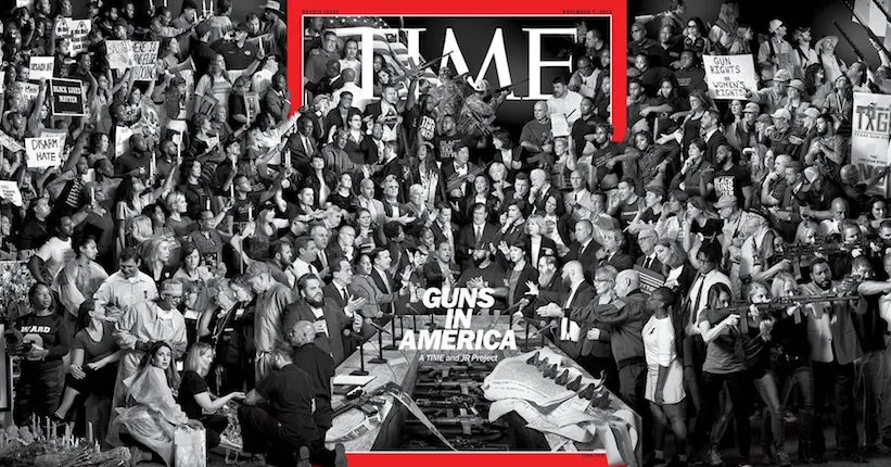 JR s’attaque au problème des armes à feu aux États-Unis avec sa couv’ percutante pour le Time