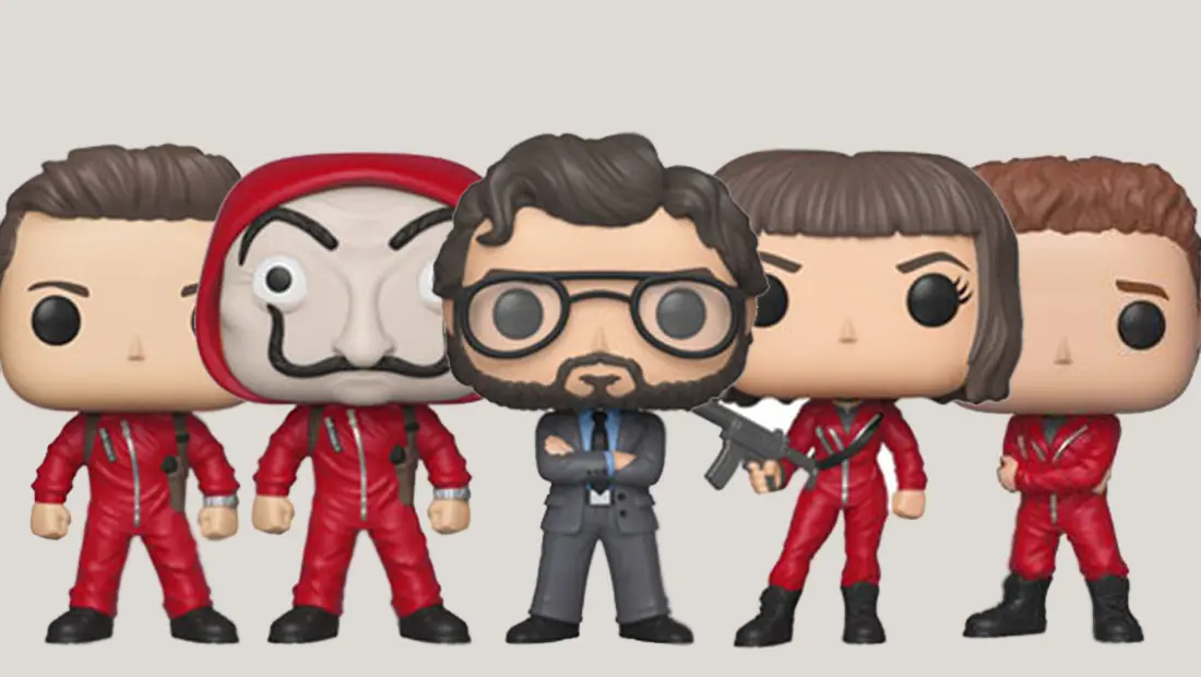 Braque une banque de jouets avec les figurines Funko de La Casa de Papel