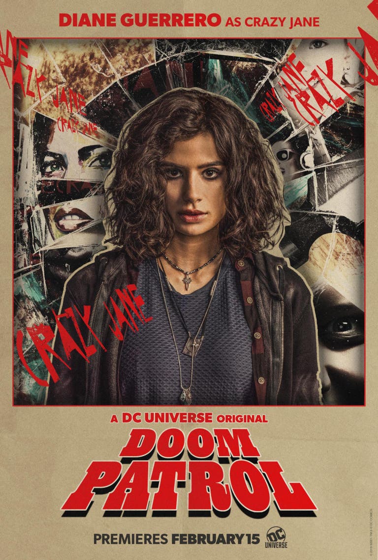 Affiche Doom Patrol, Diane Guerrero as Crazy Jane.