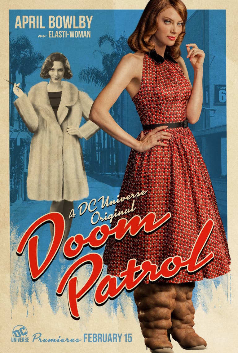 Affiche Doom Patrol, April Bowlby as Elasti-woman.