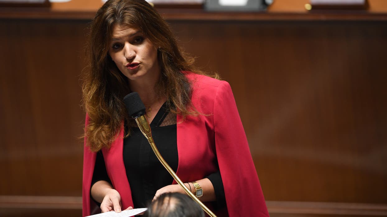 <p>French Junior Minister attached to the Prime Minister in charge of Gender Equality  Marlene Schiappa speaks during a session of questions to the Government at the French National Assembly in Paris, on November 27, 2018. (Photo by CHRISTOPHE ARCHAMBAULT / AFP)</p>
