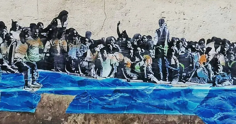 Noarnito, le street artist qui dénonce la non-assistance aux migrants en Méditerranée