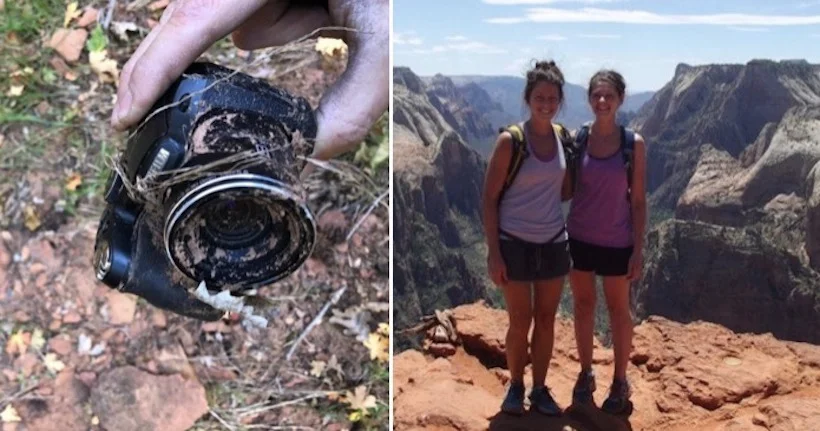 3 ans et une chute de 450 mètres plus tard, une carte SD retrouvée intacte dans l’Utah
