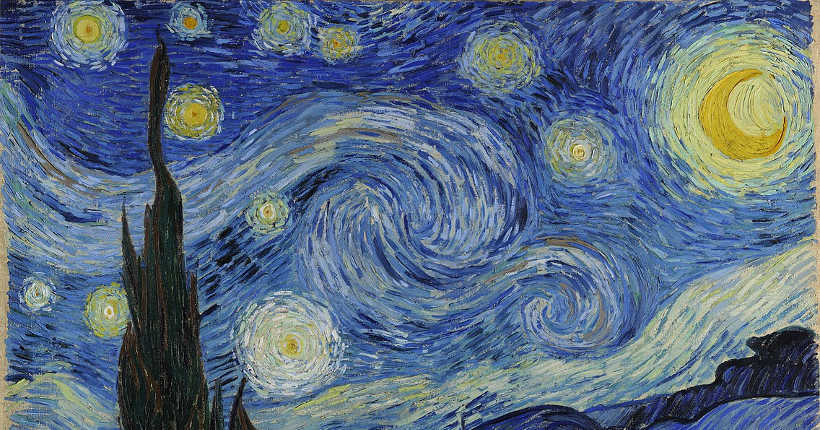 Une illusion d’optique permet d’animer “La Nuit étoilée” de Van Gogh