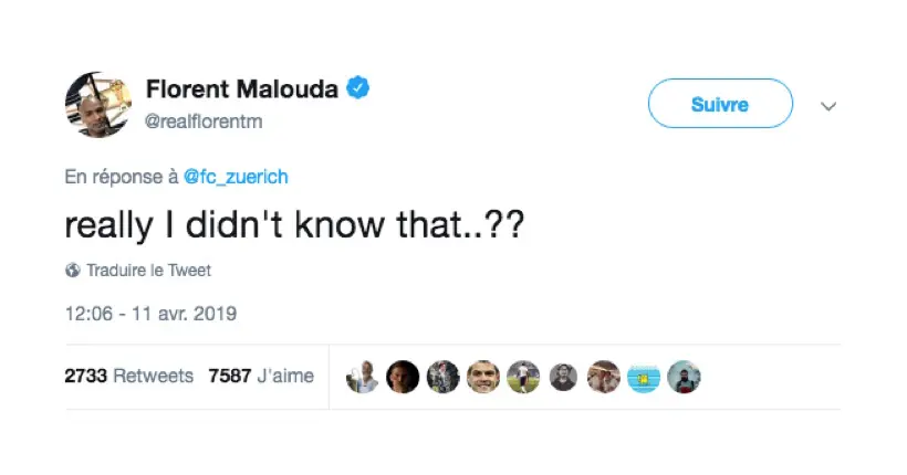 Florent Malouda découvre son licenciement du FC Zurich… sur Twitter