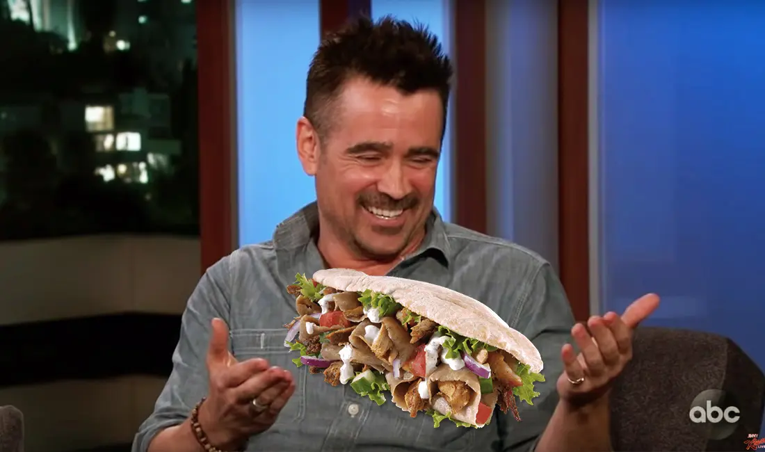 Voilà pourquoi Colin Farrell a droit à des kebabs gratuits à vie