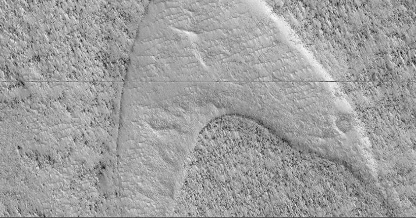 Le symbole de Star Trek spotté à la surface de Mars