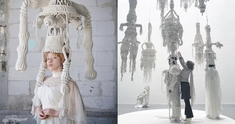 Entre sculpture et mode, les folles créations de coton de Sandra de Groot