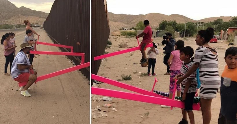 Pour unir les peuples, une aire de jeux a été installée à la frontière américano-mexicaine