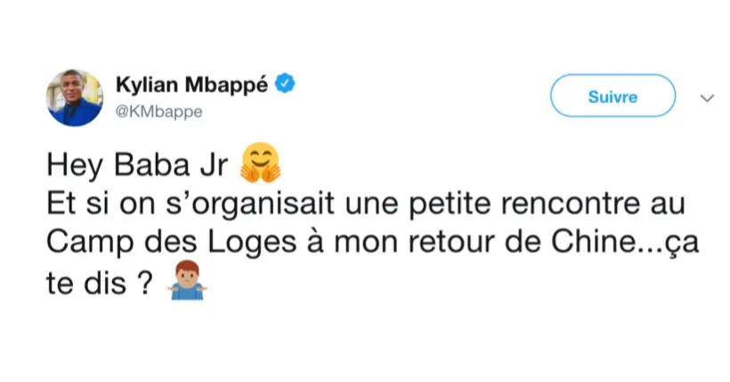 Sur Twitter, Mbappé prend rendez-vous avec son “plus grand fan”